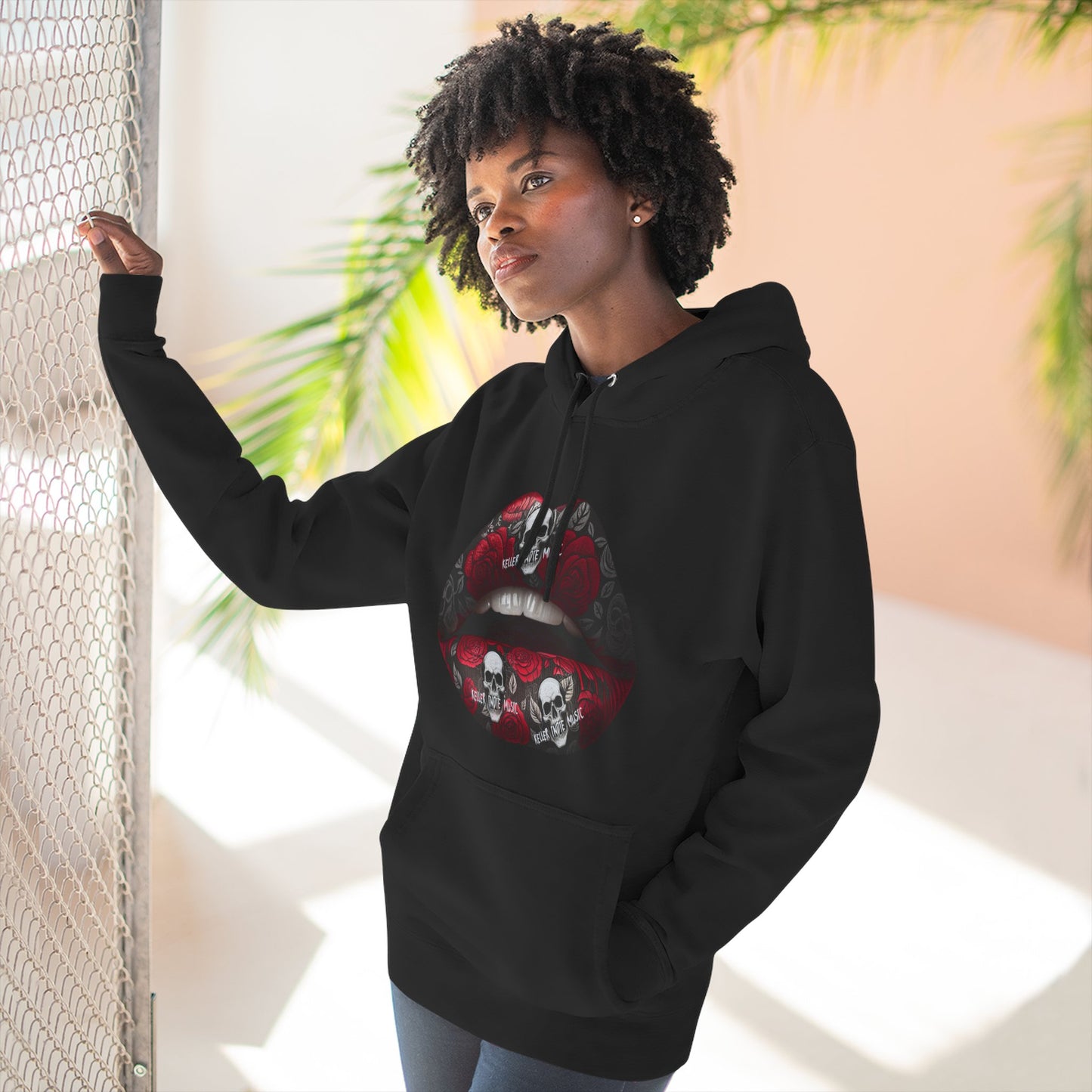 Keller Indie Music™ Signature Hoodie – “Lips, Skulls & Sound” Edition