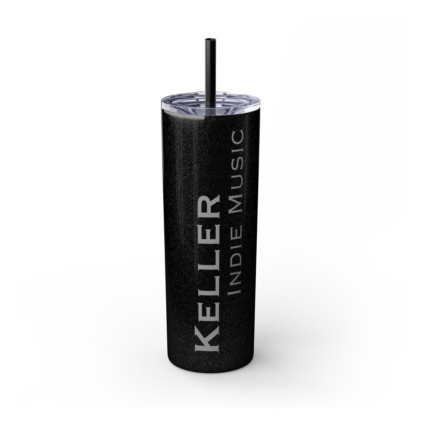 Keller Indie Music Skinny Tumbler with Straw, 20oz