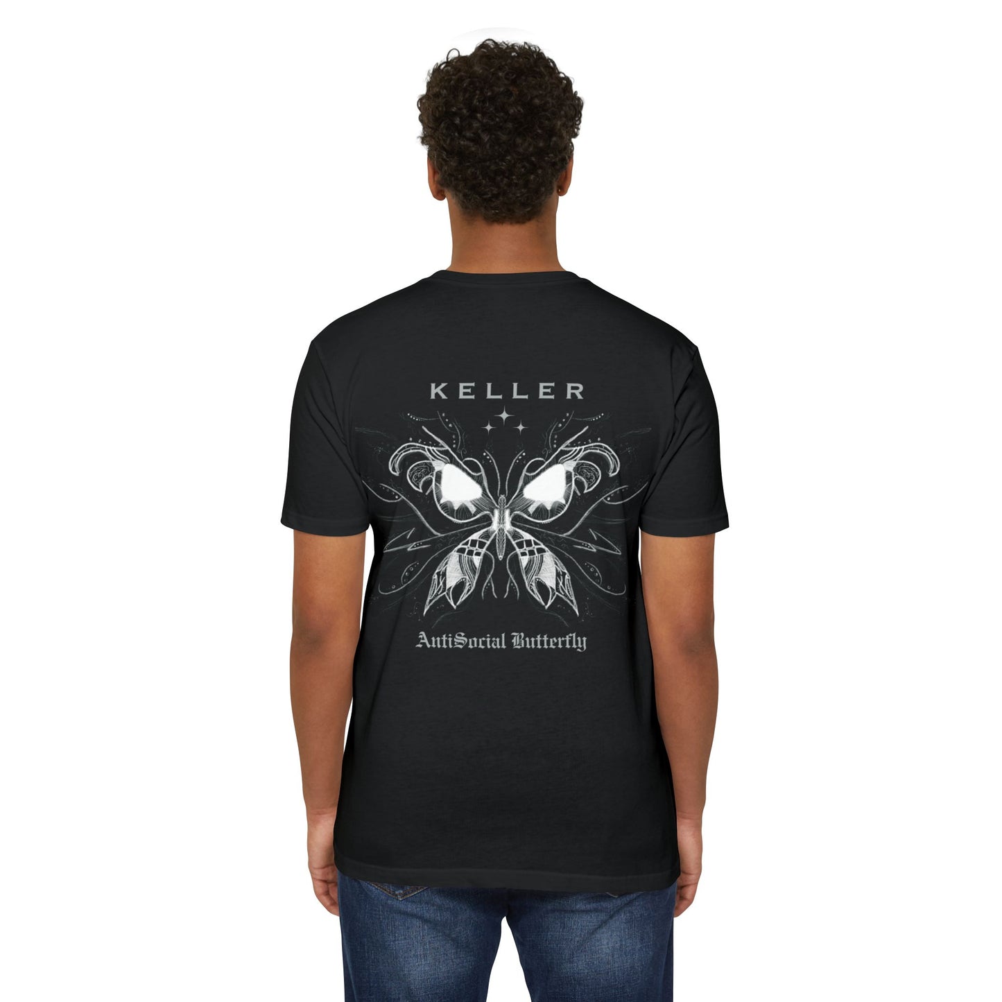 Keller Indie Music Antisocial Butterfly Unisex CVC Jersey T-shirt
