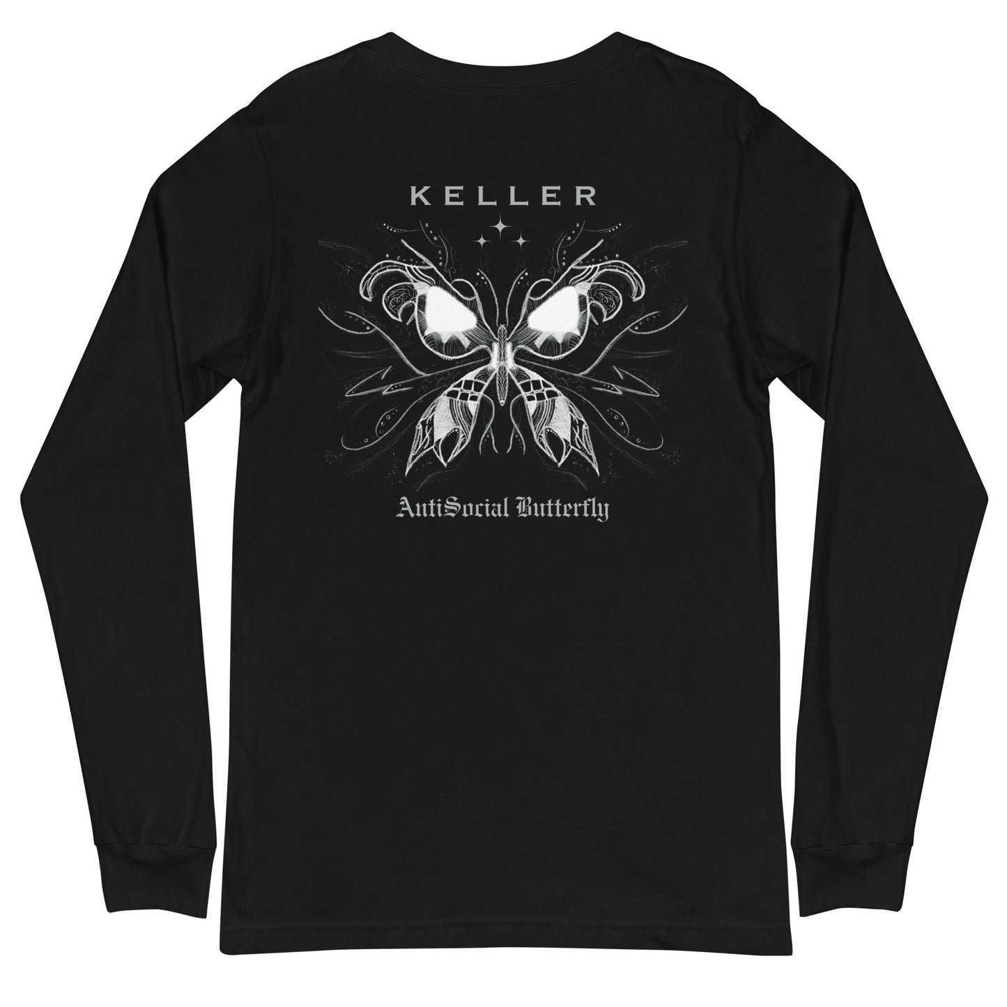Keller Indie Music Antisocial Butterfly Unisex Long Sleeve Tee