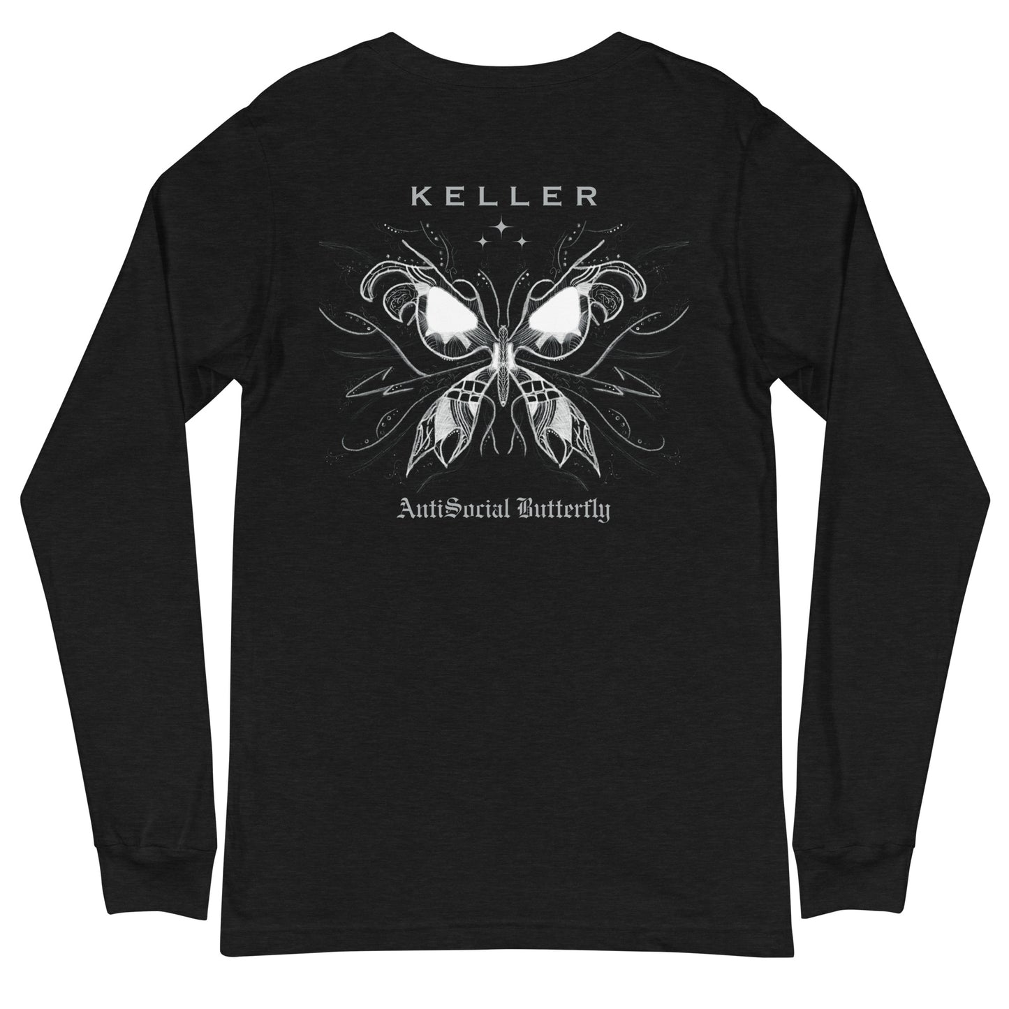 Keller Indie Music Antisocial Butterfly Unisex Long Sleeve Tee