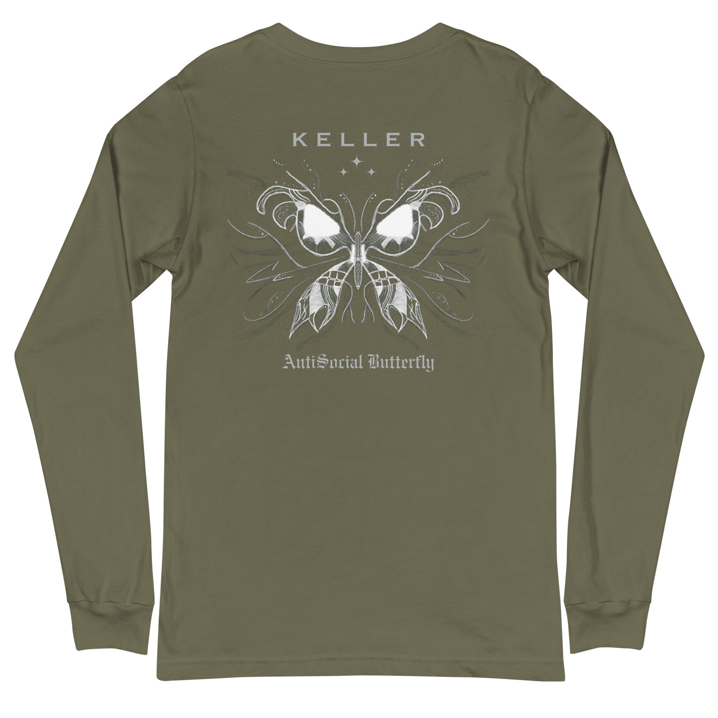 Keller Indie Music Antisocial Butterfly Unisex Long Sleeve Tee
