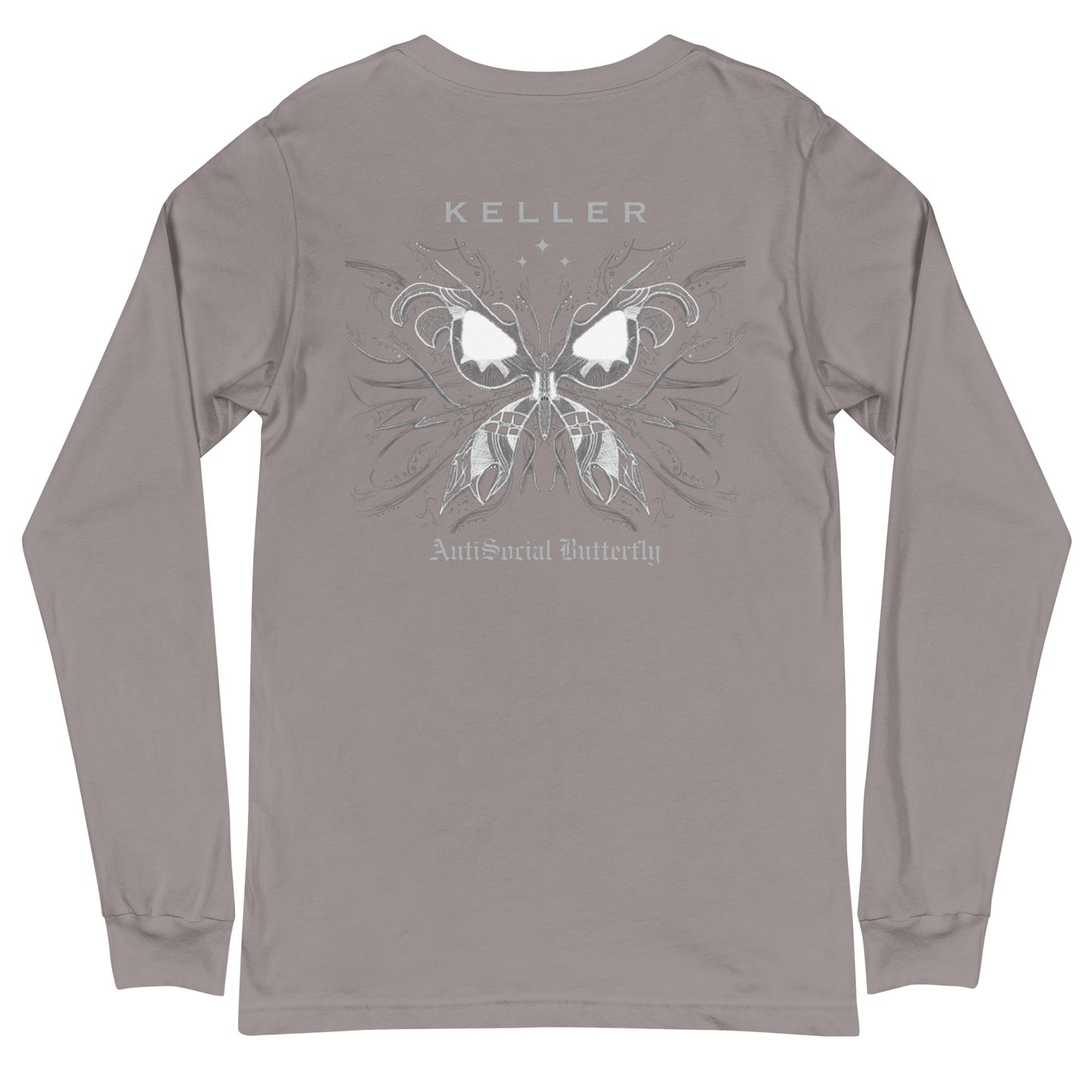 Keller Indie Music Antisocial Butterfly Unisex Long Sleeve Tee
